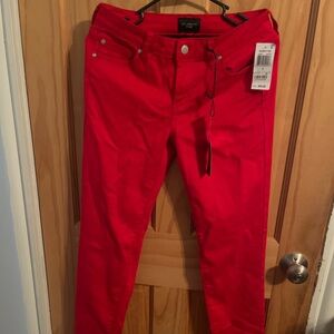 New With Tags, Women’s Size 5 Celebrity Pink Tango Red Colored Skinny Jeans
